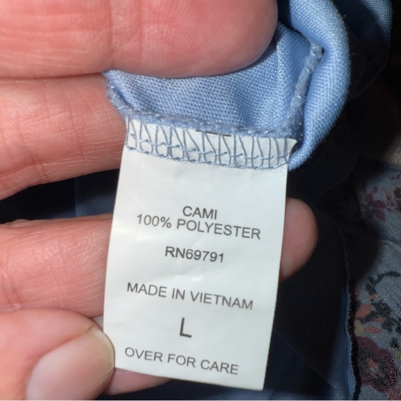 Anthropologie Fig and Flower Maxi Dress Floral Boho Button Front Floral Print L - Picture 9 of 9